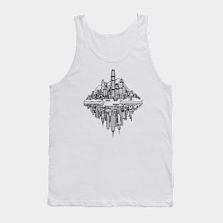 Hong Kong New York Reversible Skylines Tank Top